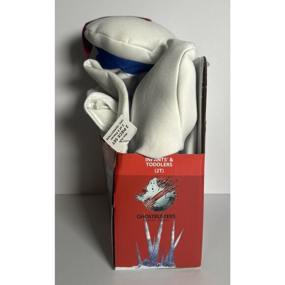 Ghostbusters Puft Infants Toddlers Size 2T Padded Jumpsuit Head Disguise New - Picture 3 of 4